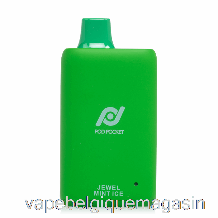 Vape Belgique Pod Pocket 7500 0% Zéro Nicotine Jetable Bijou Menthe Glace